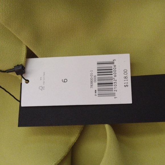 NWT Banana Republic Lime Midi Evening Dress - Picture 5 of 5